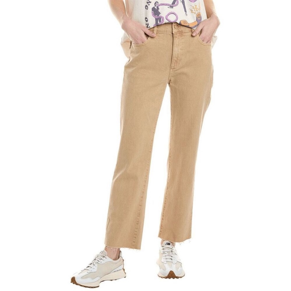 DL1961 Tan Denim High Rise Vintage Ankle Raw
Hem Jeans